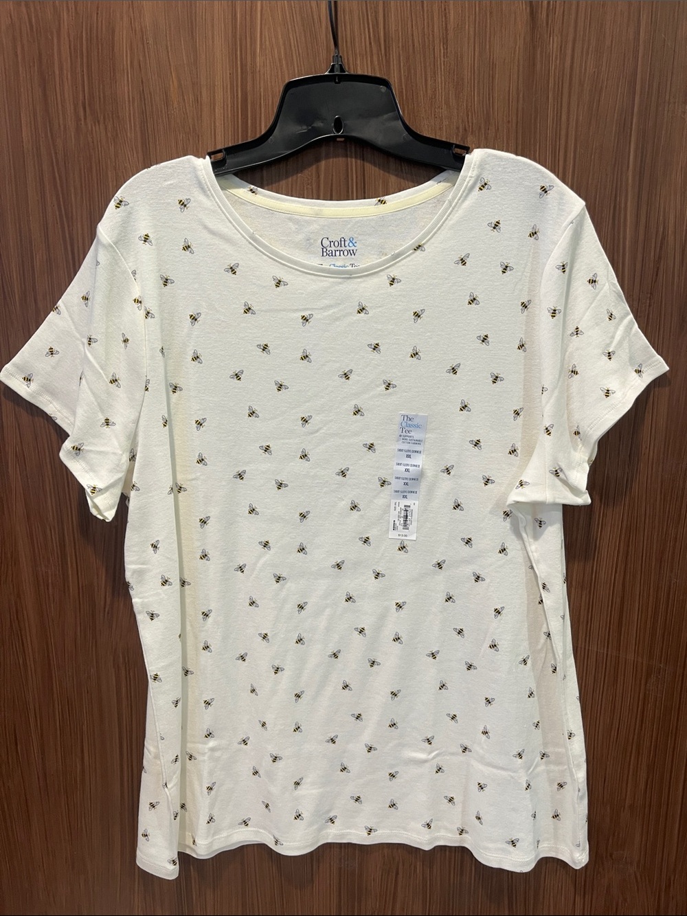 Croft & Barrow Classic Tee With Bee Pattern